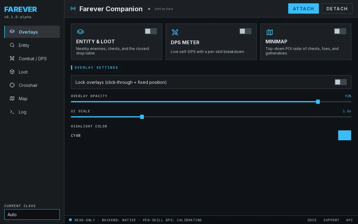 Companion control panel